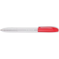 Q-Connect Grip Stick Ballpoint Pen, Red, Pack of 20