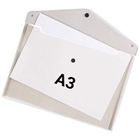 Q-Connect A3 Document Folders, Clear, Pack of 12