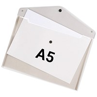 Q-Connect A5 Document Folders, Clear, Pack of 12