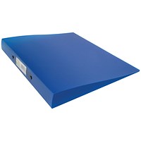Q-Connect A4 Ring Binder, 2 O-Ring, 25mm Capacity, Frosted Blue Q-Connect A4 Ring Binder, 2 O-Ring, 25mm Capacity, Frosted Blue