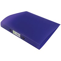 Q-Connect A4 Plastic Ring Binder, 2 O-Ring, 25mm Capacity, Frosted Purple