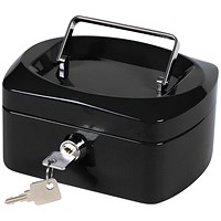 Q-Connect Cash Box 6 Inch - Black Q-Connect Cash Box 6 Inch - Black