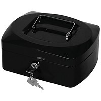 Q-Connect Cash Box 8 Inch - Black