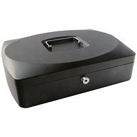 Q-Connect Cash Box 10 Inch - Black