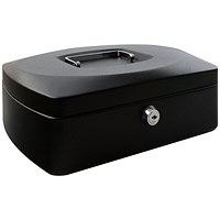 Q-Connect Cash Box 12 Inch - Black