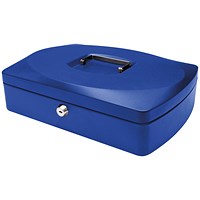 Q-Connect Cash Box 12 Inch - Blue