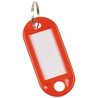 Q-Connect Key Fobs with 2 Punched Holes Red Pack of 100 KF02691