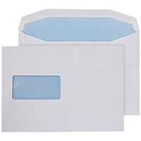 Q-Connect Machine Envelope 162x238mm Window Gummed 90gsm White (Pack of 500)