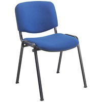 Jemini Ultra Multipurpose Black Frame Stacking Chair, Blue