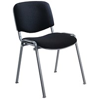 Jemini Ultra Multipurpose Black Frame Stacking Chair, Charcoal