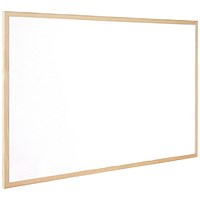 Q-Connect Whiteboard, Wooden Frame, 600xH400mm