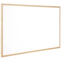 Q-Connect Whiteboard, Wooden Frame, 900x600mm