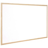 Q-Connect Whiteboard, Wooden Frame, W900xH600mm