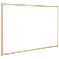 Q-Connect Whiteboard, Wooden Frame, 1200x900mm