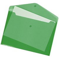 Q-Connect A4 Document Folders, Green, Pack of 12