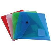 Q-Connect A5 Popper Wallets, Assorted, Pack of 12