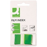 Q-Connect Page Marker, 25 x 45mm, Green, Pack of 50