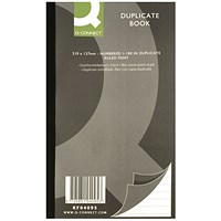 Q-Connect Duplicate Book, Ruled, 100 Sets, 210x127mm, Pack of 1
