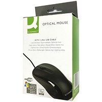 Q-Connect Mouse, Wired, Black