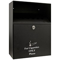 Q-Connect Ash Bin, 7 Litre, Black