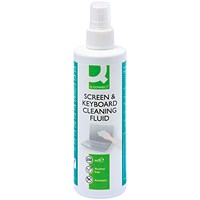 Q-Connect Screen and Keyboard Cleaning Fluid, 250ml Q-Connect Screen and Keyboard Cleaning Fluid, 250ml