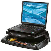 Q-Connect Laptop and Monitor Stand, Black