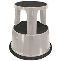 Q-Connect Metal Step Stool - Light Grey Q-Connect Metal Step Stool - Light Grey