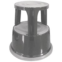 Q-Connect Metal Step Stool Dark Grey KF04846