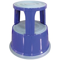 Q-Connect Metal Step Stool - Blue