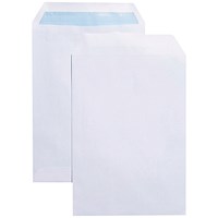 Q-Connect C5 Pocket Envelopes, Self Seal, 90gsm, White, Pack of 150 Q-Connect C5 Pocket Envelopes, Self Seal, 90gsm, White, Pack of 150