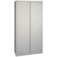 Jemini Extra Tall Metal Storage Cupboard, 4 Shelves, 1960mm High, Grey