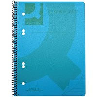 Q-Connect Wirebound Pad, A5, Ruled, 160 Pages, Transparent Blue, Pack of 5