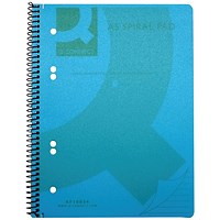 Q-Connect Wirebound Pad, A5, Ruled, 160 Pages, Transparent Blue, Pack of 5