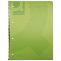 Q-Connect Wirebound Pad, A4, Ruled, 160 Pages, Transparent Green, Pack of 5 Q-Connect Wirebound Pad, A4, Ruled, 160 Pages, Transparent Green, Pack of 5