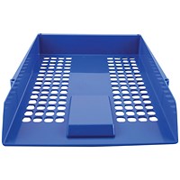 Q-Connect Plastic Letter Tray, Blue