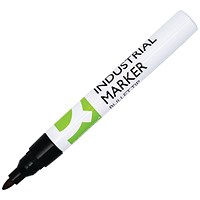 Q-Connect Industrial Marker Bullet Tip Black (Pack of 10)