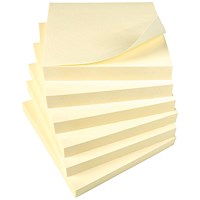 Q-Connect Quick Notes, 76 x 76mm, Yellow, Pack of 12 x 100 Notes