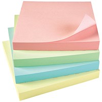 Q-Connect Quick Notes, 76 x 76mm, Pastel, Pack of 12 x 100 Notes