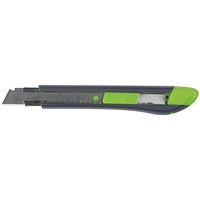 Q-Connect Heavy Duty 18mm Cutting Knife Black/Green 68BC