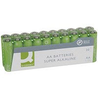 Q-Connect AA Alkaline Batteries, Pack of 20