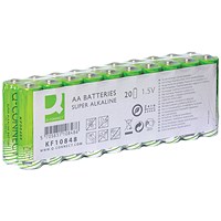 Q-Connect AA Alkaline Batteries, Pack of 20 Q-Connect AA Alkaline Batteries, Pack of 20