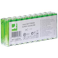 Q-Connect AAA Alkaline Batteries, Pack of 20 Q-Connect AAA Alkaline Batteries, Pack of 20