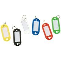 Q-Connect Key Fobs with 2 Punched Holes Assorted Pack of 240 KF10876