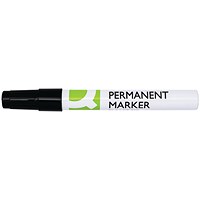 Q-Connect Permanent Marker Bullet Tip 4mm Black Pack of 10