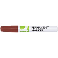 Q-Connect Permanent Marker Bullet Tip 4mm Red Pack of 10
