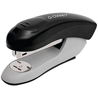 Q-Connect Half Strip Plastic Stapler Black