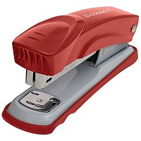 Q-Connect Half Strip Metal Stapler Red