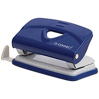 Q-Connect Lightweight Metal Desk Hole Punch Blue