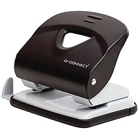 Q-Connect Standard Duty Metal Desk Hole Punch Black