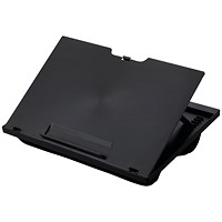 Q-Connect Lap Desk, Adjustable Tilt, Black